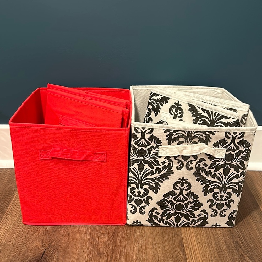 Fabric storage bins (set of 6)